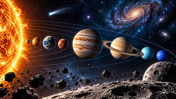 Vesmírný kvíz deset otázek o planetách, Měsíci a hvězdách, které nejsou tak snadné